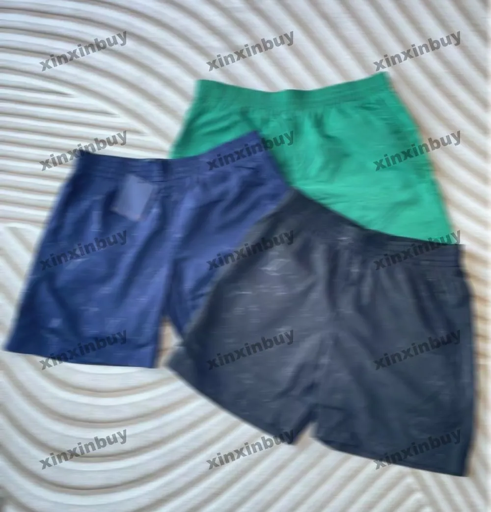 Xinxinbuy 2024 uomini Shorts Designer Shorts Lettera a strisce scura 1854 Cotton Short Black Bianco bianco marrone Khaki Green S-2xl