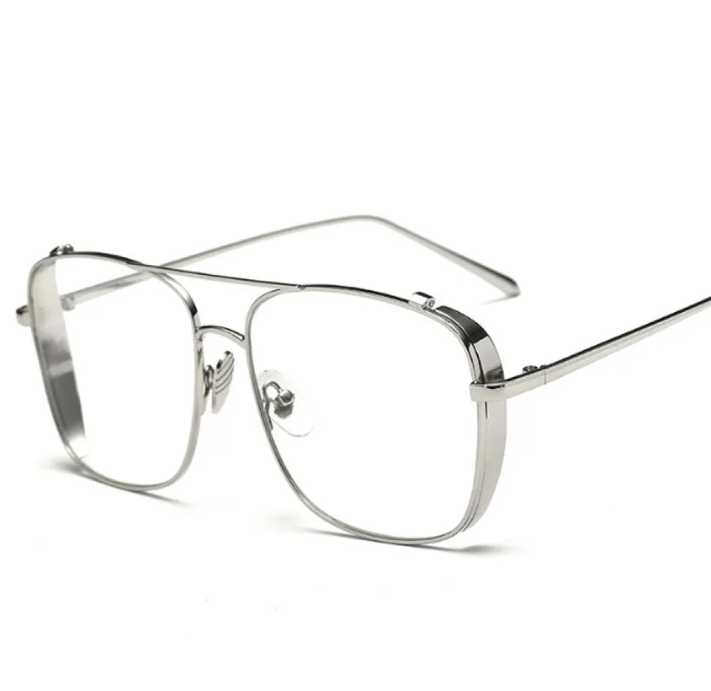2020 Men039S Rock Metal Designer Luxtury Silver Gold Frame Clear zonnebril voor mannen Women UV 400 Bescherming Sun Glasses2708819