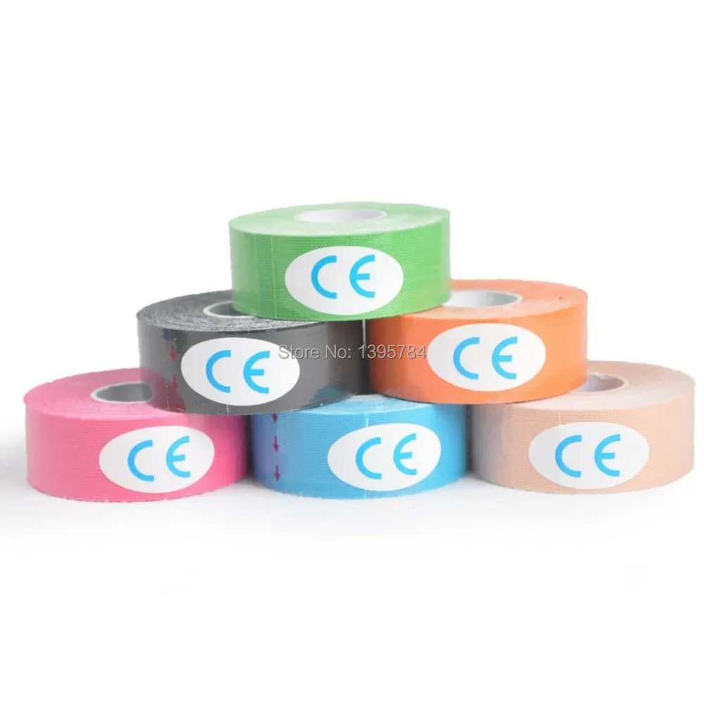 Sécurité 10pcs 2,5 cm 5m Bandage élastique Selfadhesive Rape Sport Kinesiology Elbow Gnee Support Vende Neuromusculaire Ruban