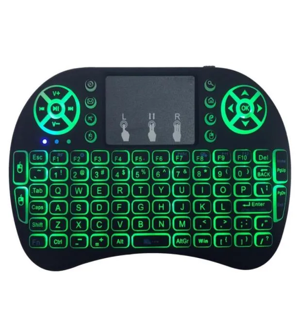 Dropship Mini RII i8 Wireless Tastatur 24g Air Maus Fernbedienung Touchpad Hintergrundbeleuchtung für intelligente Android -TV -Box Tablet PC6904592