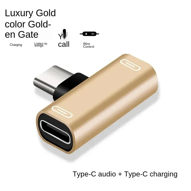 Nouveau arrivée 2 en 1 USB C Splitter de type C mâle à double type C Convertisseur séparateur adaptateur de chargeur de chargeur féminin