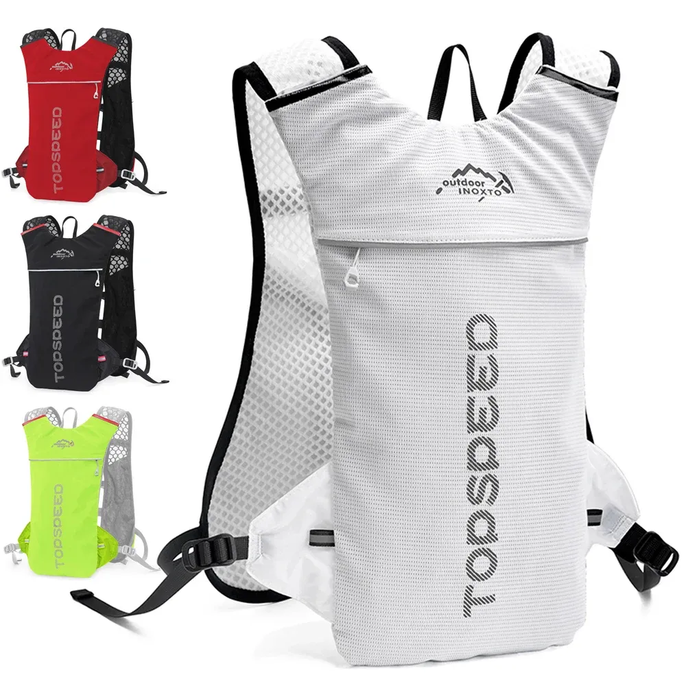 Bags Trail Runningultralight 5L Backpack Running Hydration Vest Marathon Jogging Bicycle 400ml2L Bolsa de água