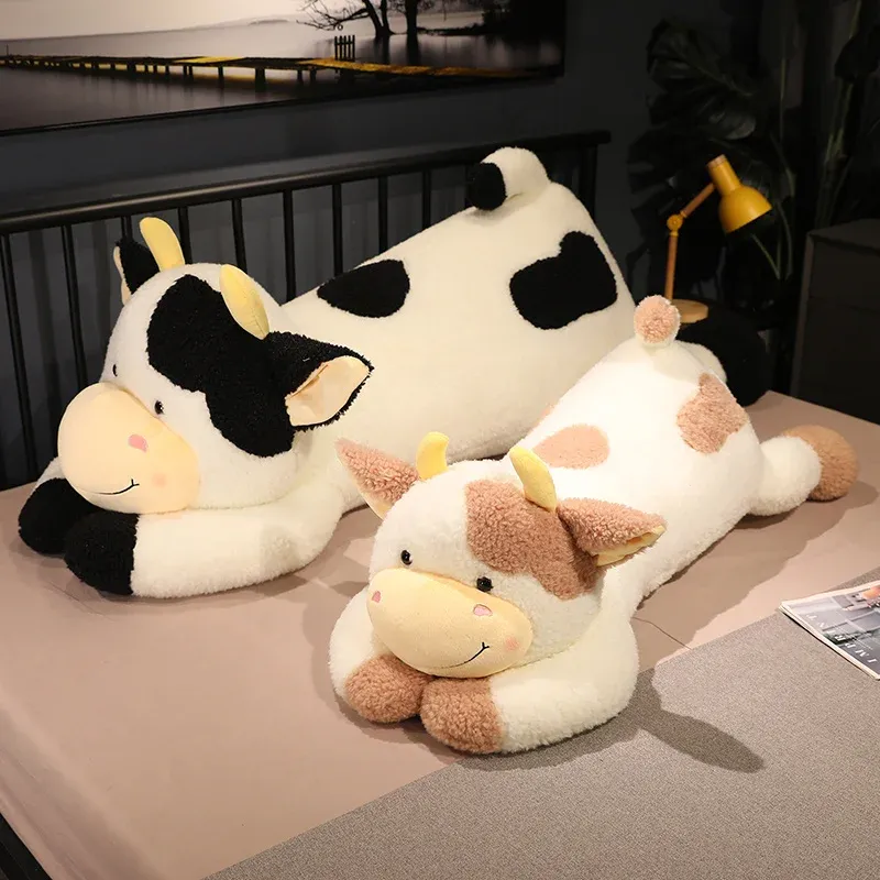 90/110 cm Géant Highland Vache en peluche grande vache colorée en peluche