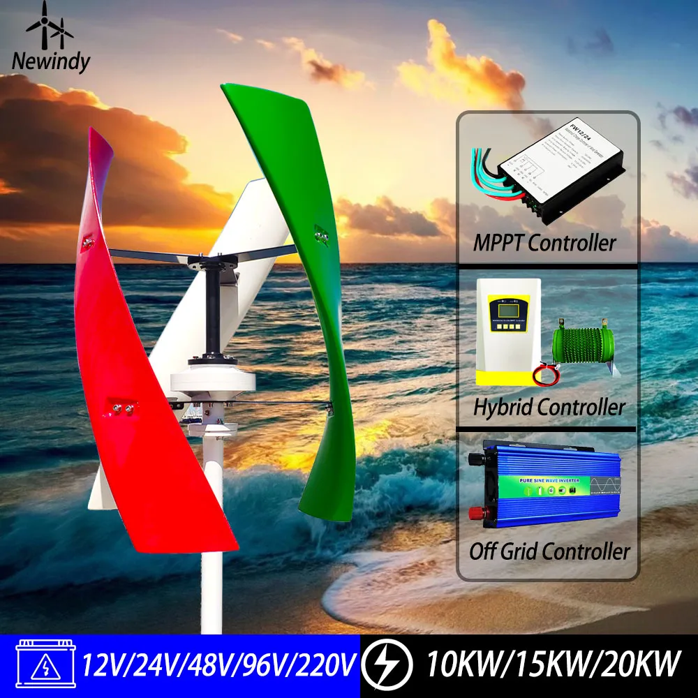 10KW Vertical Axis Wind Turbine for Home, Green Energy Solution, 3 ...