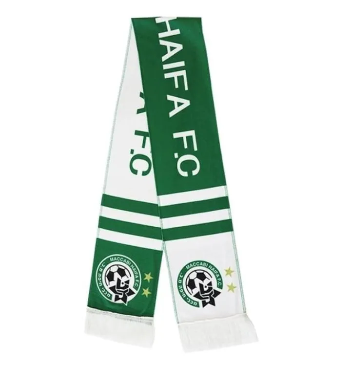 Bannerflaggor 15x145cm Maccabi Haifa Israel FC Football Club Soccer Team Fleece Scarf 2209301697585