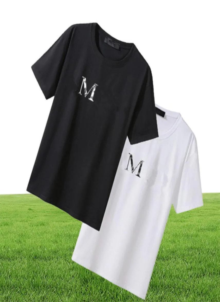Summer Designer Mens Thirts Men Domenne Lettera Logo Tees Black White Casual Slim Slim moda Street Design Design Thirts Top 9345041