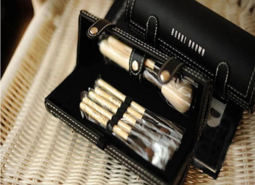 Bobi Brown Makeup Brush Set Sets Brands 9pcs Brade Barred Packaging Kit с зеркалом против Mermaid1430858