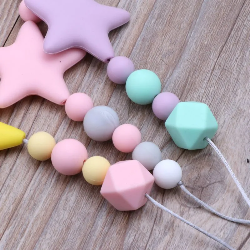 Silicone Teether Wooden Bead Necklace For Babies With Autism Sensory Chew Toy From Ddmyjan 32.81 DHgate.Com
