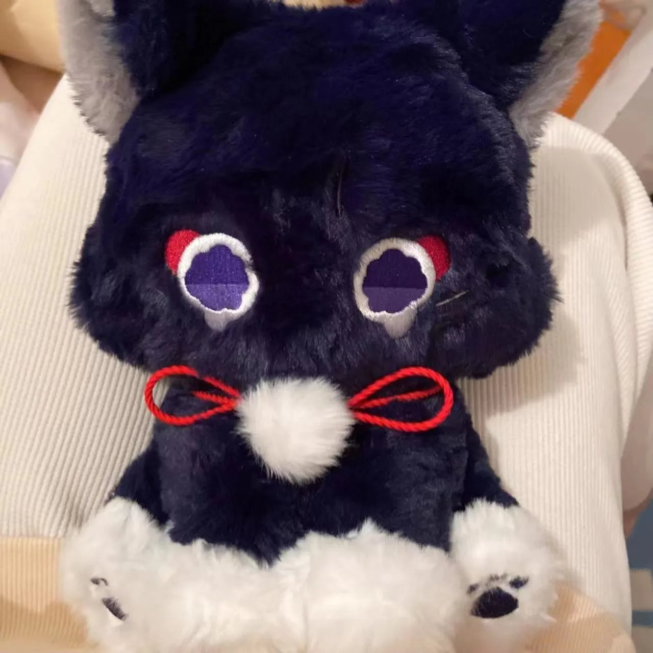 Game 25 cm Genshin Black Cat Fluffy Impact Wanderer Pet Plush Toys Scaramouche Cat Cosplay Dollone Dolgone cuscino imbottito bambini