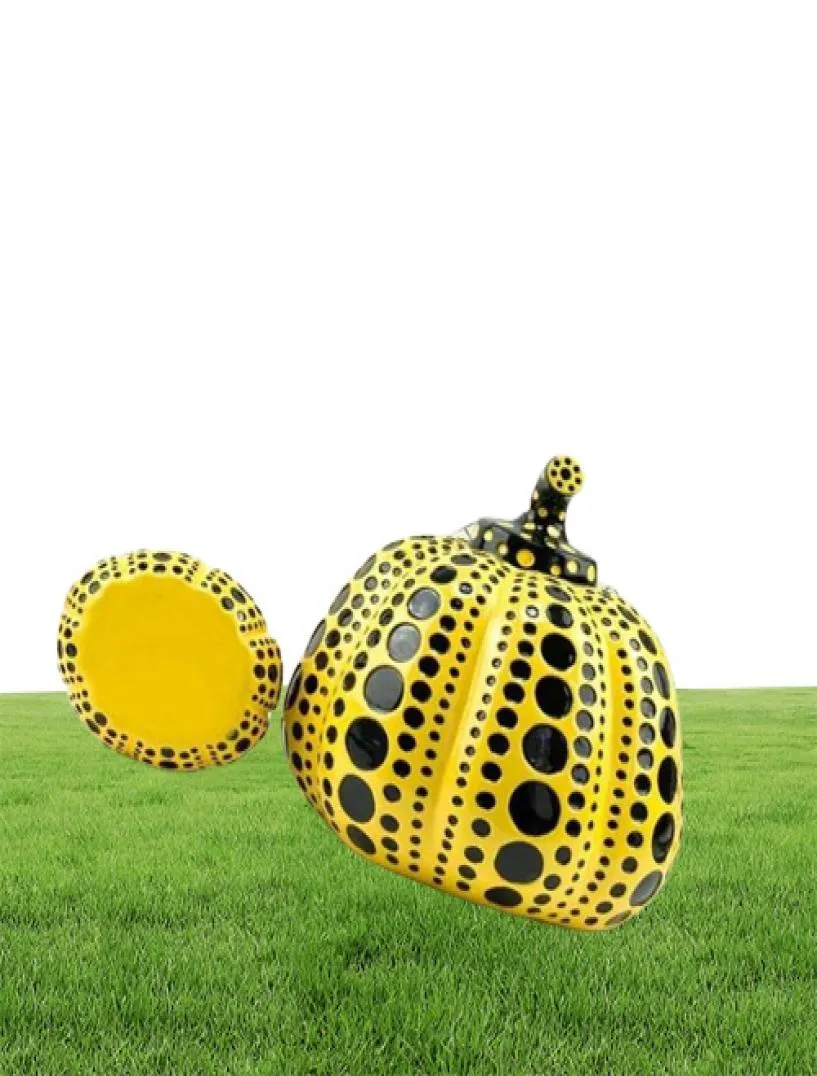 Pumpkin kusama yayoi artiste moderne sculpture polka point art home décorations intérieures de bureau arts mariage Noël 2201172119438