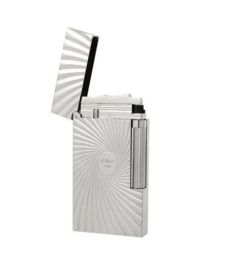 ST lighter Bright Sound Gift with Adapter luxury men accessories silver color Pattern Lighters 159685956