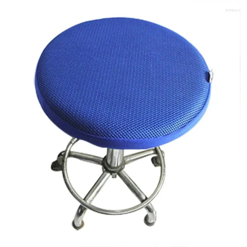 Der Stuhl Deckt mit Festkörperstangenhocker -Deckung rund Stretch Sitz Home Slipcover Ess -Beschützer