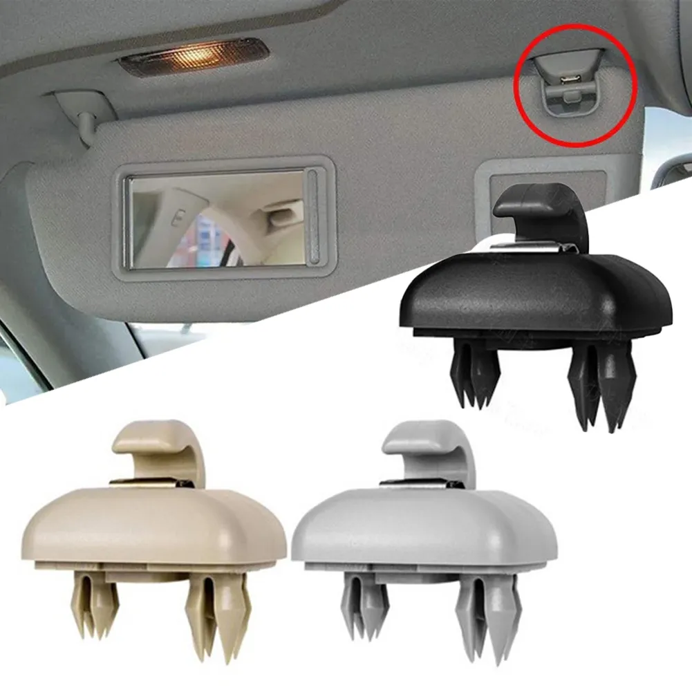 2st CAR SUN Visor Clip Grey Interior Hanger Hook Clip -konsol för Audi A1 A3 S3 A4 S4 Allroad A5 S5 Q3 Q5 8U0857562A Black Grey