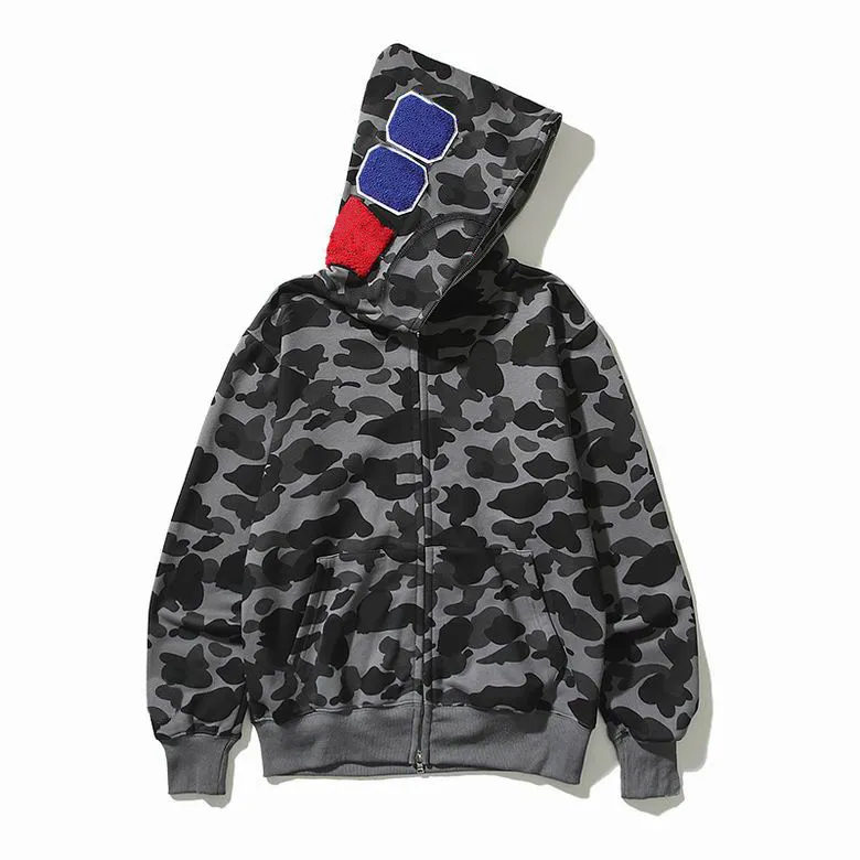 Men s Women s Shark Hoodies Trendy Hip Hop Full Zip Shark Outerwear 2024 Fashion Sizes M 3XL