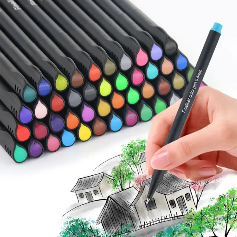 Fineliner Drawing Art Pens, Multi-Color Fine Line Waterproof Ink