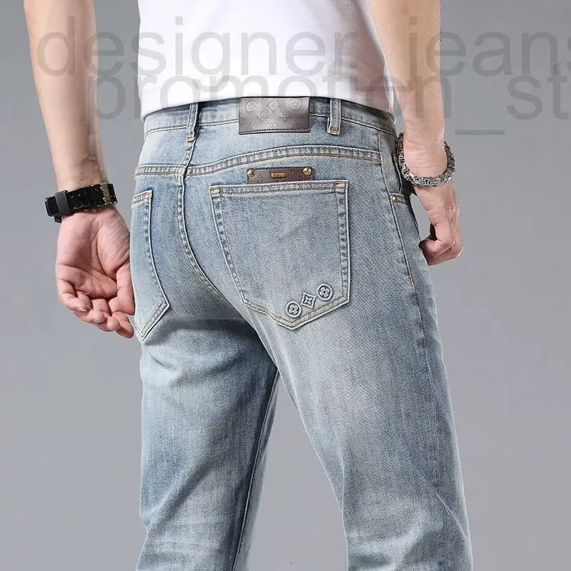 Мужские джинсы дизайнерские джинсы высокого класса для мужчин весны/лето Новая Slim Fit Маленькая прямая трубка Бизнес Летние брюки NF0D TQ2K