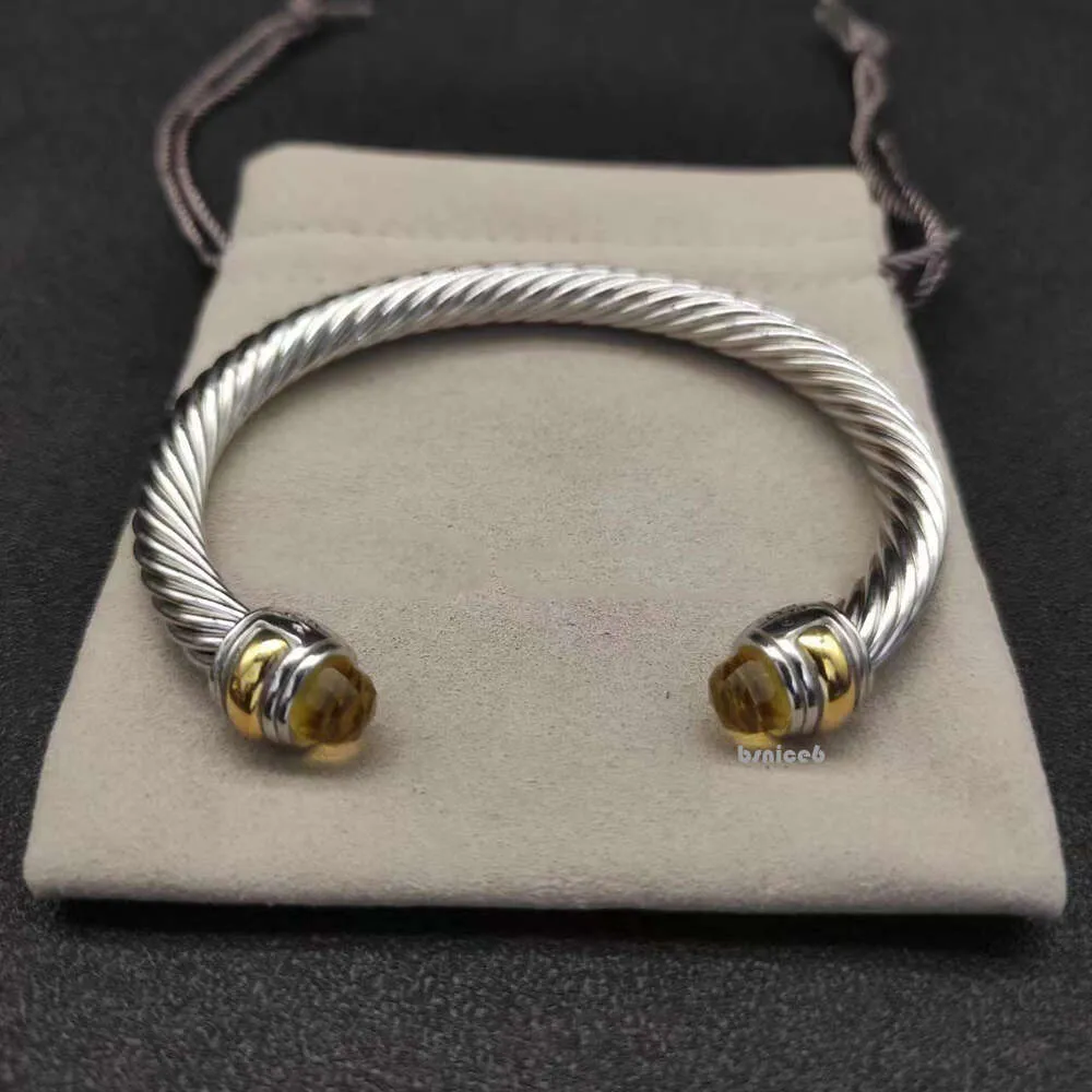 Dy Bracelet trendy retro -stijl armbandontwerper David Yurma armband 925 zilveren armband eenvoudige designer sieraden voor mannen vrouwen 4384