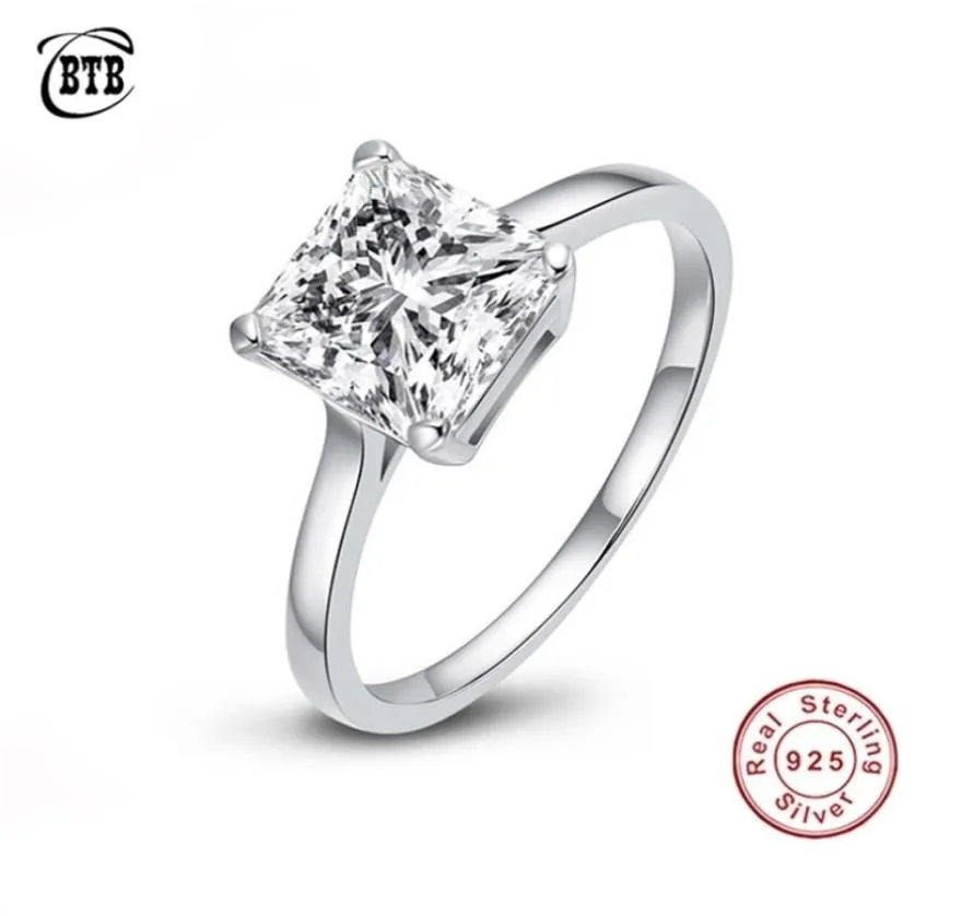 Classico 100 925 Sterling Silver Silver Square Create Diamond Anelli Diamanti Engagement Gioielli di lusso interi 2207283244477