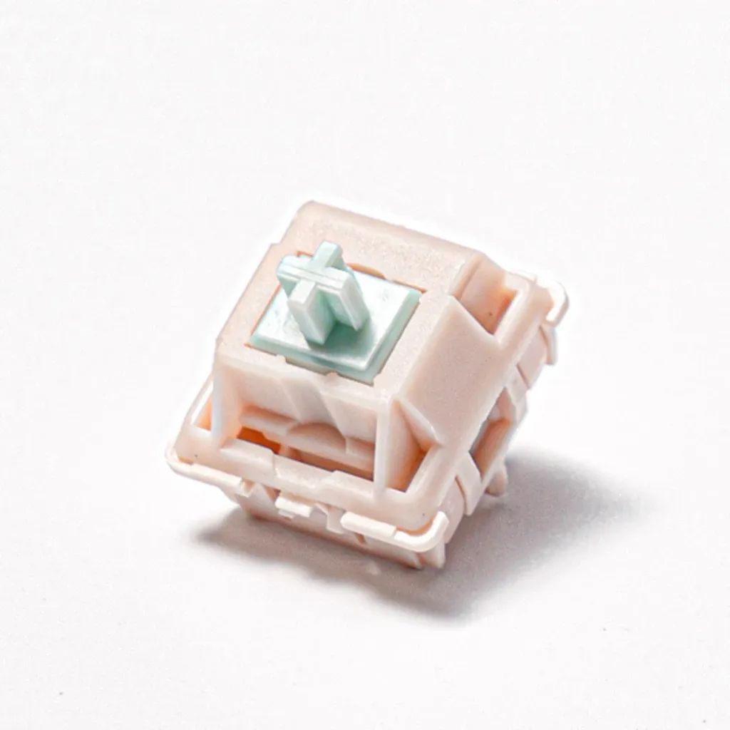 Keyboards Joininkeys Pink Sugar Cube Tea Shaft Feel Slight Tactile Switch POM 58g 5 Pin Extended goldplated spring Mechanical keyboard