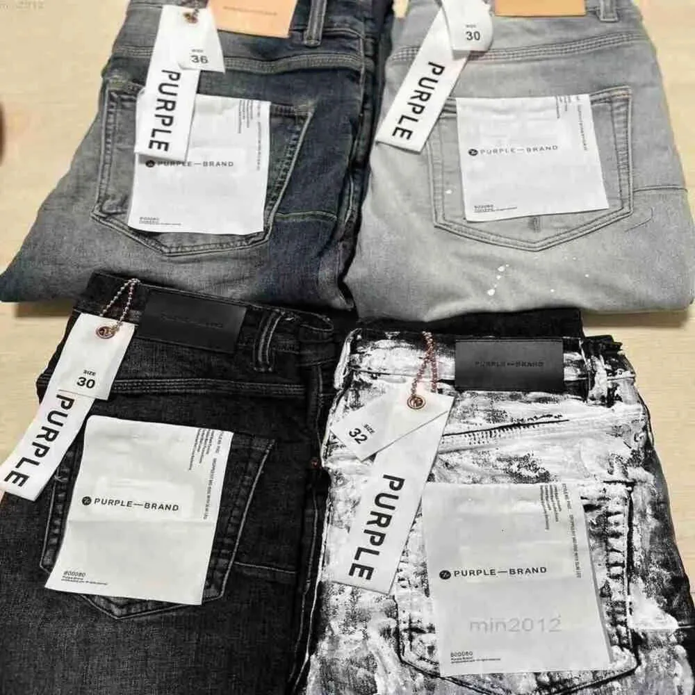 2023 Jeans de marque violette authentique medn concepteur anti-slim ajustement décontracté jeans violet marque vrai pantalon long jean violet 343 781