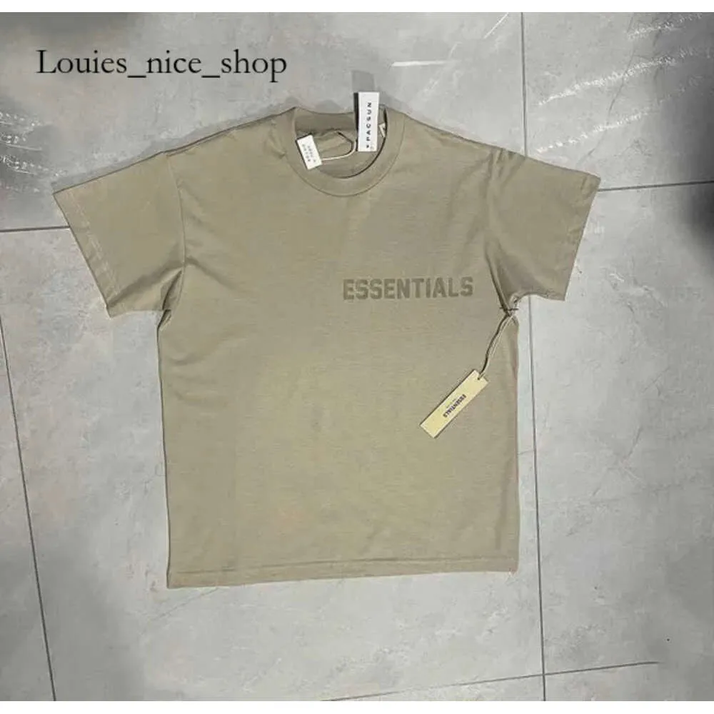 EssentialStShirt Ess Рубашка мужская футболка мужская женская модель-дизайнерская футболка Tshirt High Street Brand 24SS восьмой сезон Flocking Letter Letter Relate 712