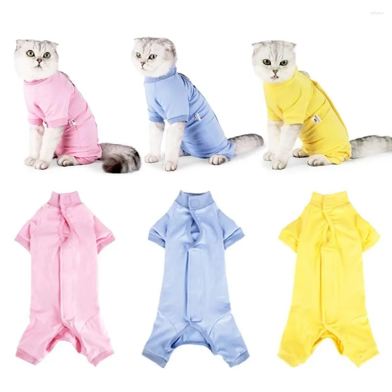 Trajes de gatos gatos de estimação de gatos desmamando roupas de recuperação de roupas de macacão de macacão anti -mordida evite lamber depois de desgaste colete