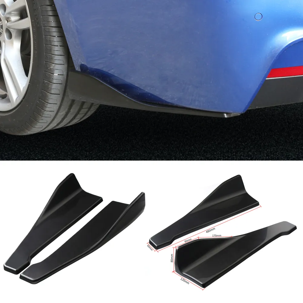 Car Winglets Rear Car Rear Bumper Lip Angle Splitters Splitter Universal Scratch ...