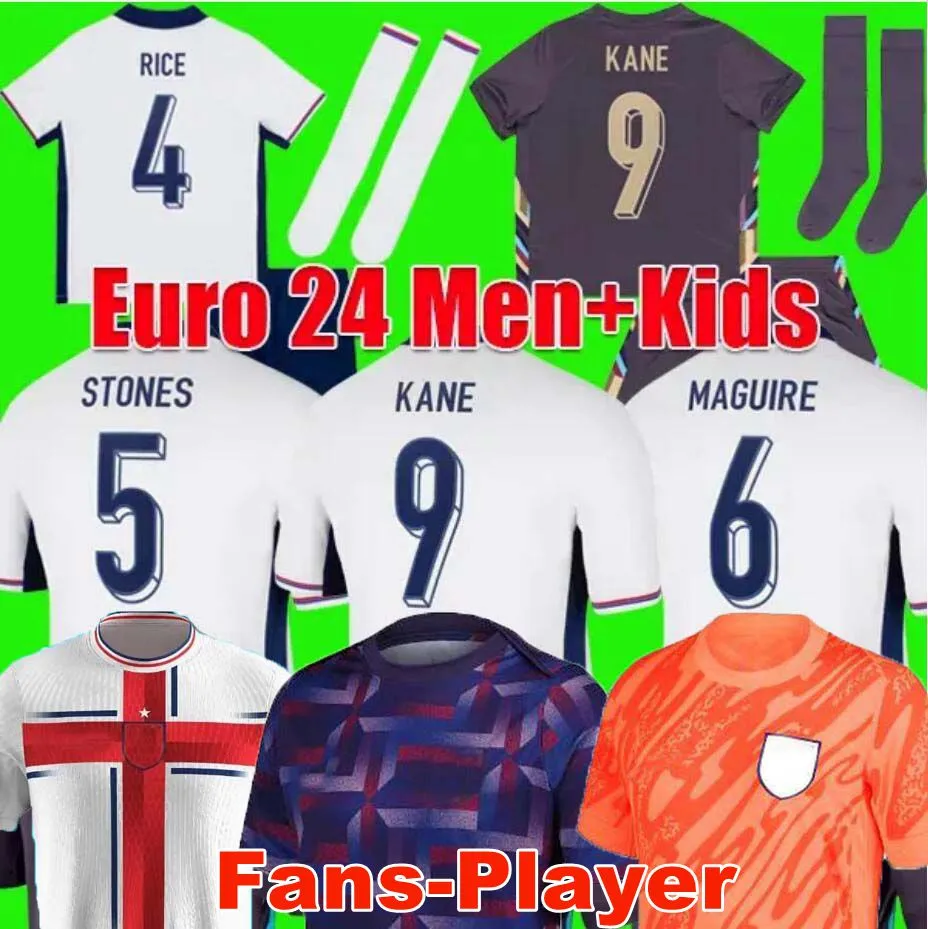 2024 Angletrere Foden Soccer Maglie Kane Sterling Grealish Mount Bellingham Saka 24 25 National Football Shirt Men Kid Kit Kit Uniform Englands Trippier