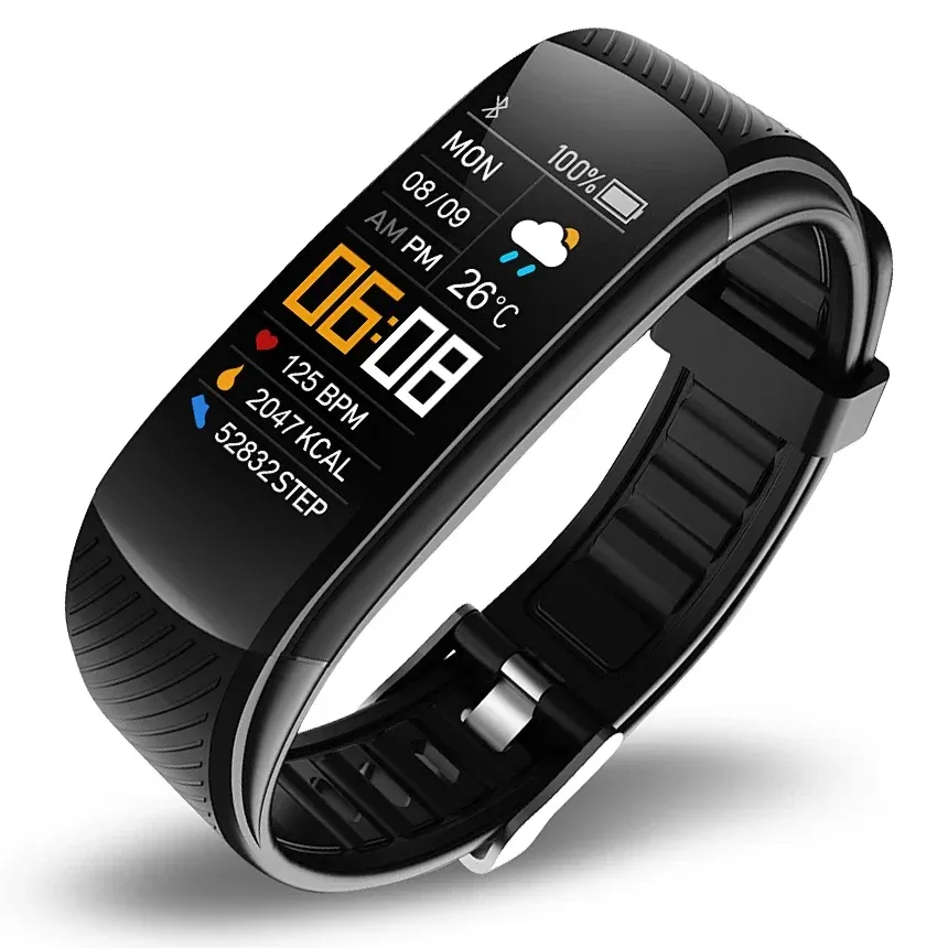 Saatler Orijinal Fitness Akıllı Saat Kalp Hızı Monitörü Hava Saati Band Spor Su Geçirmez Erkekler İçin Akıllı Smartwatch Kadınlar İPhone Android 2023