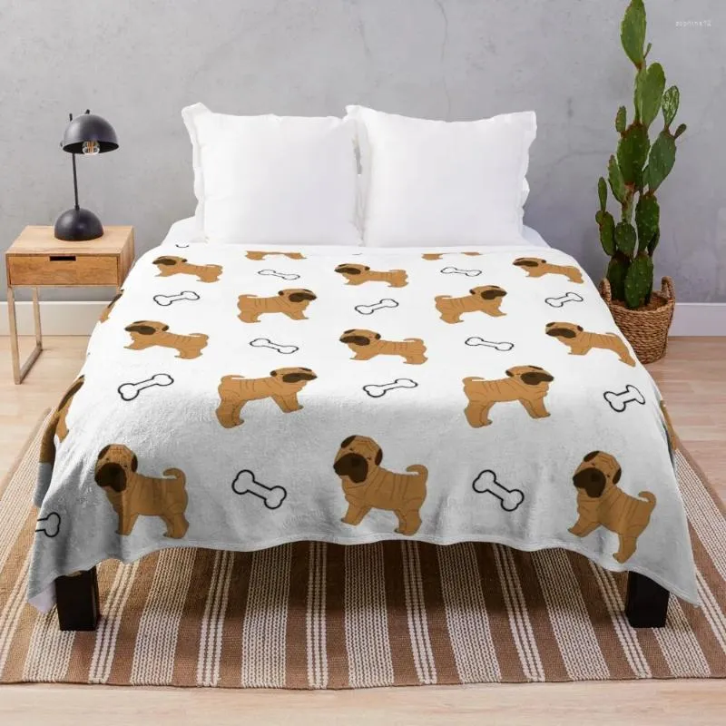 Blankets Shar Pei Puppy Throw Blanket For Sofa Thin Dorm Room Essentials Quilt