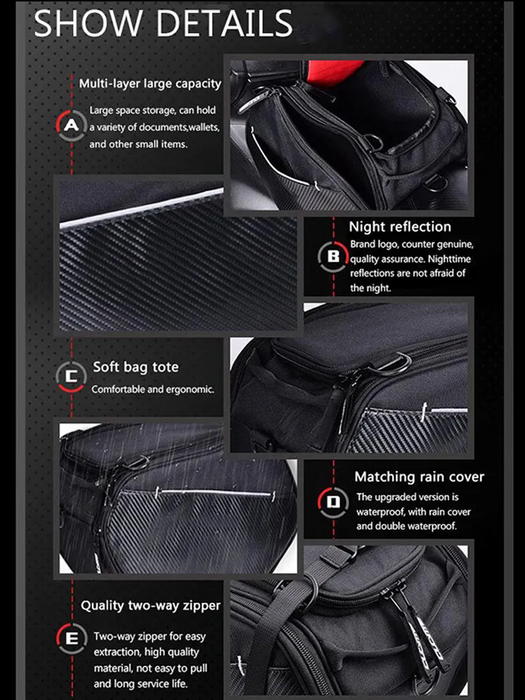 Motorcycle Scooter Tunnel Tank Bag For Honda ADV150 X ADV750 Forza 350 ...