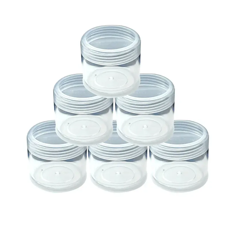 Shadow 100st Make Up Jar Cosmetic Prov tom container plast Rund lock Liten flaskögonskugga Cream Travel Pot 3G 5G 10G 15G 20G