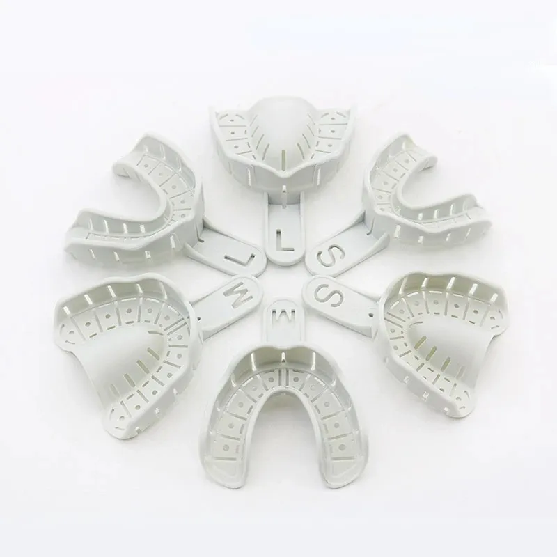 Dental Impression Plastic Trays Without Mesh Tray Dental Care Teeth Holder Dental Materials Supply For Oral Tools