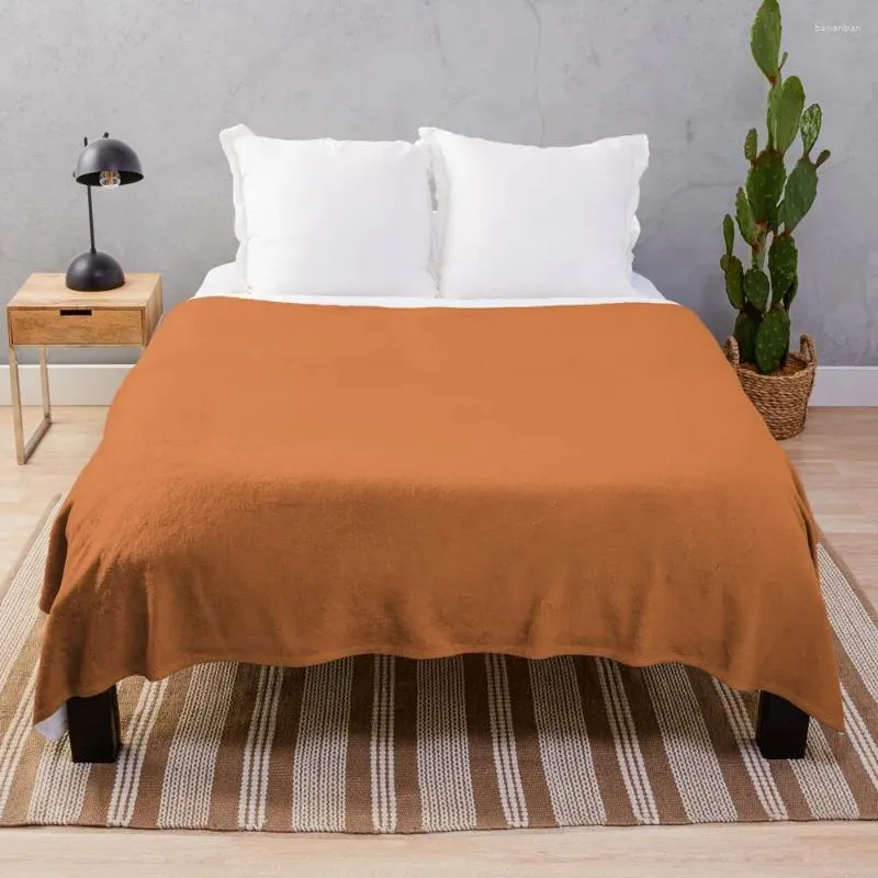 Couvertures Amberglow Orange Boho Custom Pom Throw Bounget