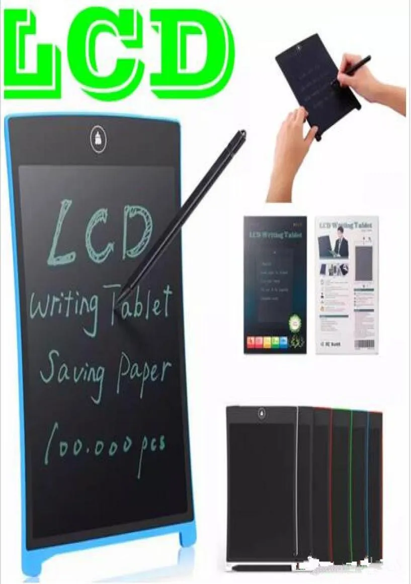 85 tum LCD Skriva surfplatta Digital bärbar memo Ritning Blackboard Handwriting Pads Electronic Tablet Board med uppgraderad penna FO9927823