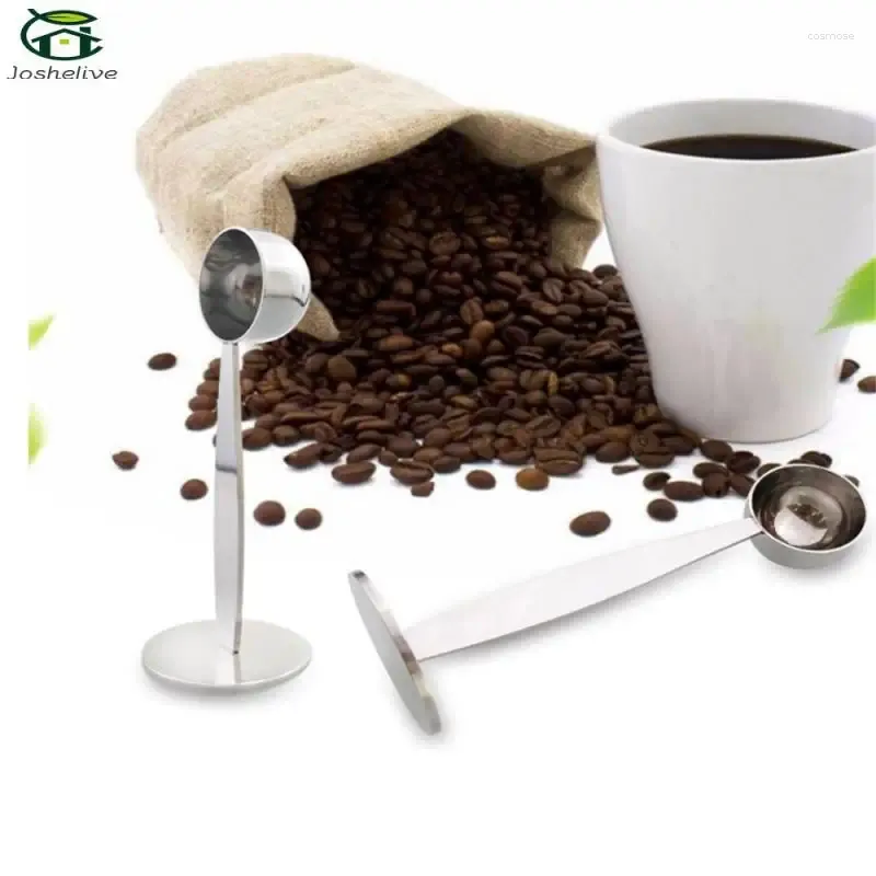 Scoople di caffè Misurazione Sicurezza della moda cucchiaio due in una semplice pressa da cucina in acciaio inossidabile in polvere resistente
