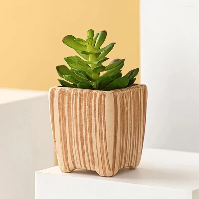 Vasen 2 PCs Blumenpot Dekoration lustige Töpfe Haushalt kleiner Pflanzer Keramik Sukkulenten Büro
