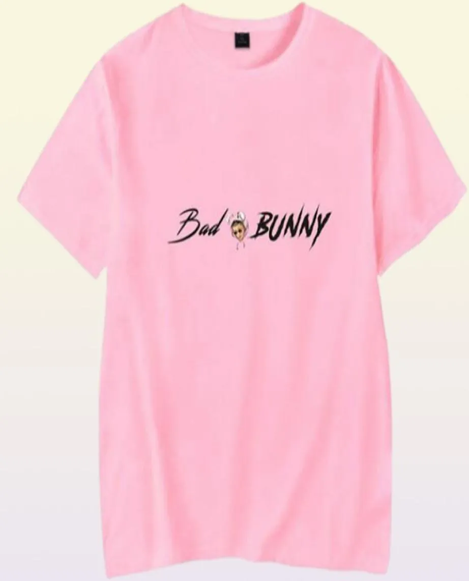 Badbunny Bad Bunny surdimensionné T-shirt Femmes Men Harajuku 100 Coton Colaire à manches Vintage Rap Hip Hop Tshirt Homme Streetwear8791658
