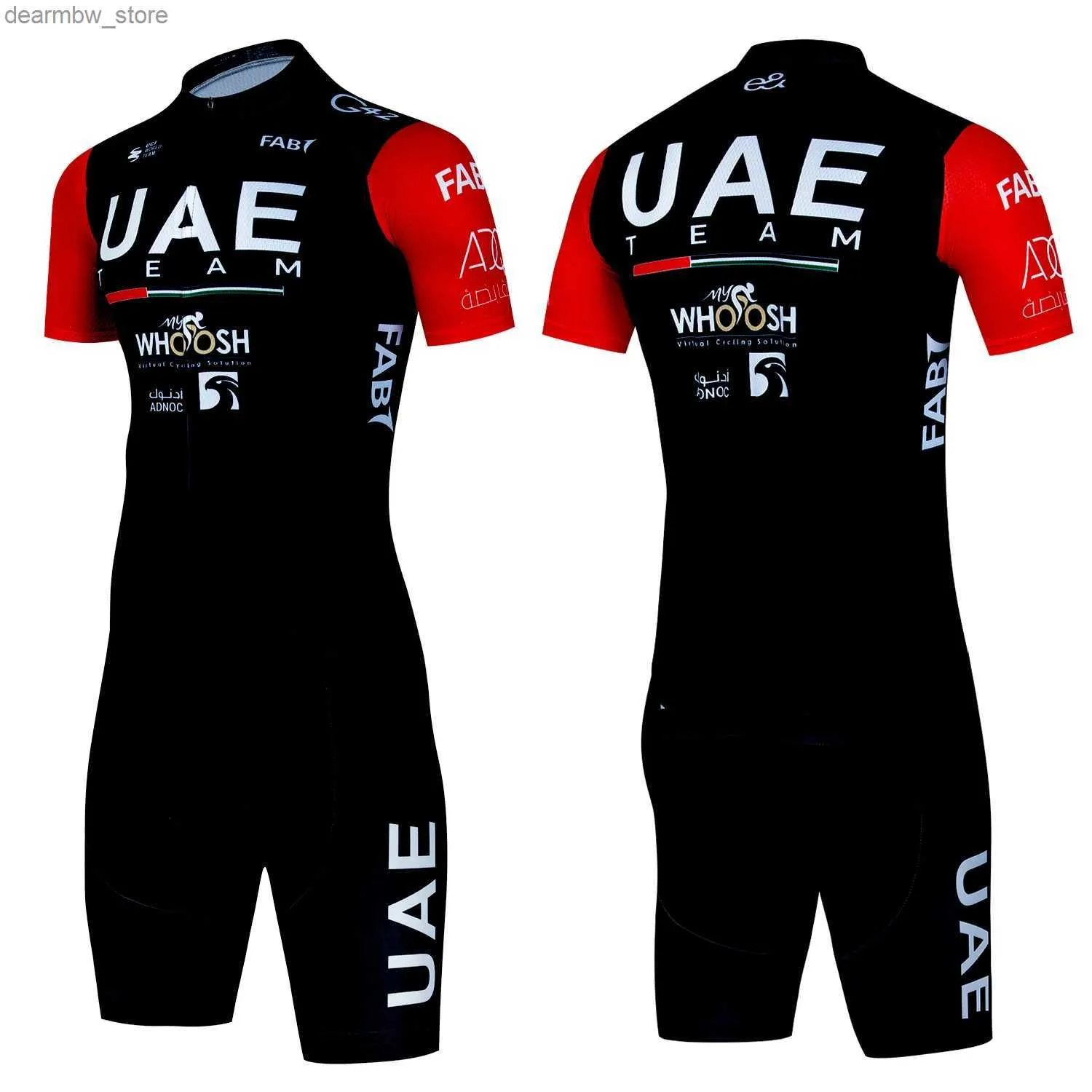 Cycling Jersey Sets UAE Cycling Bib Clothing Man Mens Bicycs Road Bike Uniform Suit Jersey Set Outfit Blouse Mtb Pants Clothes Shorts For Bicyc L48