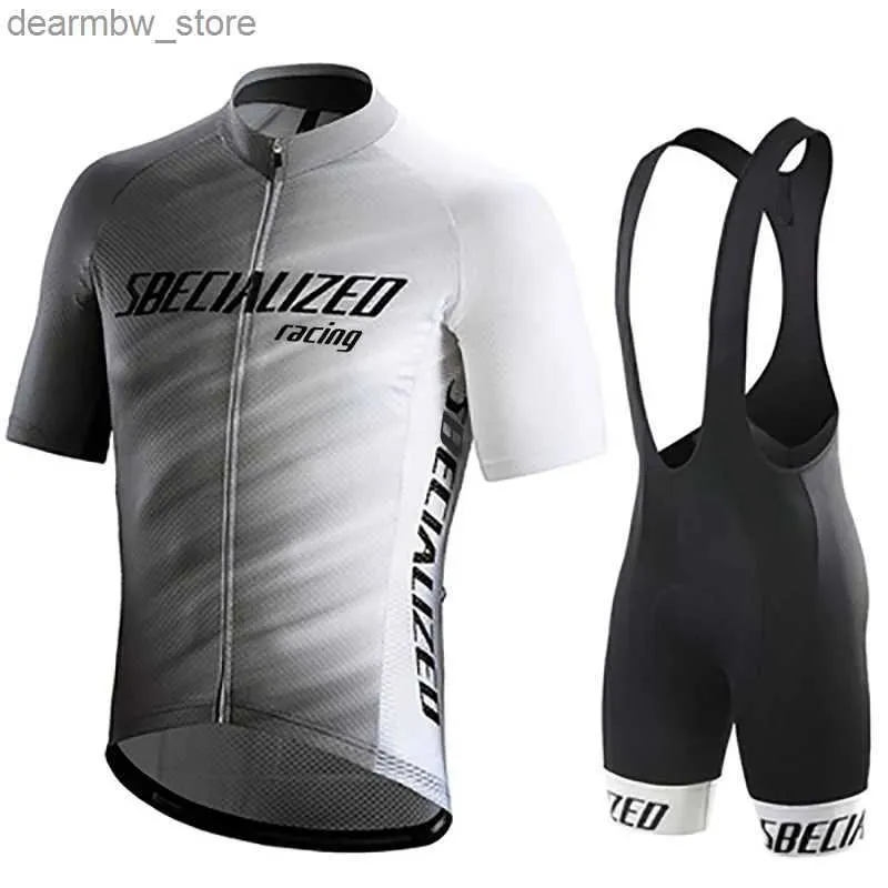 Radsporttrikot setzt Pro Radsporttrikot Set Summer Men Cycling Wear Mountain Bicyc Clothing MTB Bike Reitkleidung Radsportanzug L48