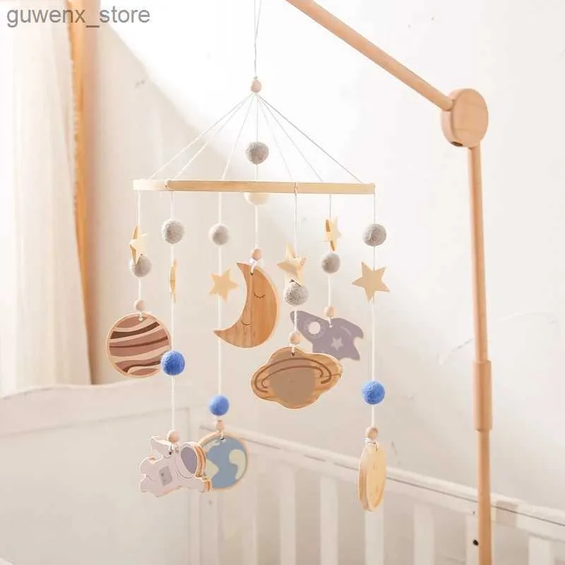 Mobils# baby bed Bell Bell Mobile Rattle Toys 0-12 mesi Space Planet Crib Bed Crib Bed Bell Toddler sonnecchia i giocattoli musicali giflici per bambini carosello Gifts Y240412