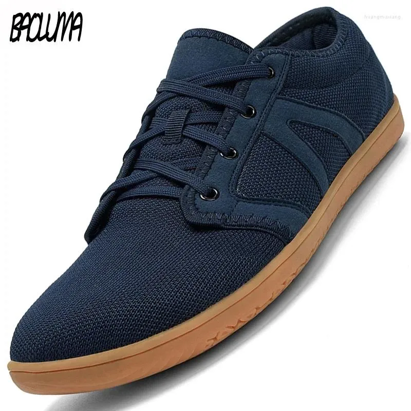 Casual skor unisex bredare män kvinna andas man barfota bredvid mesh loafers varumärke pappas lady mjuka sneakers