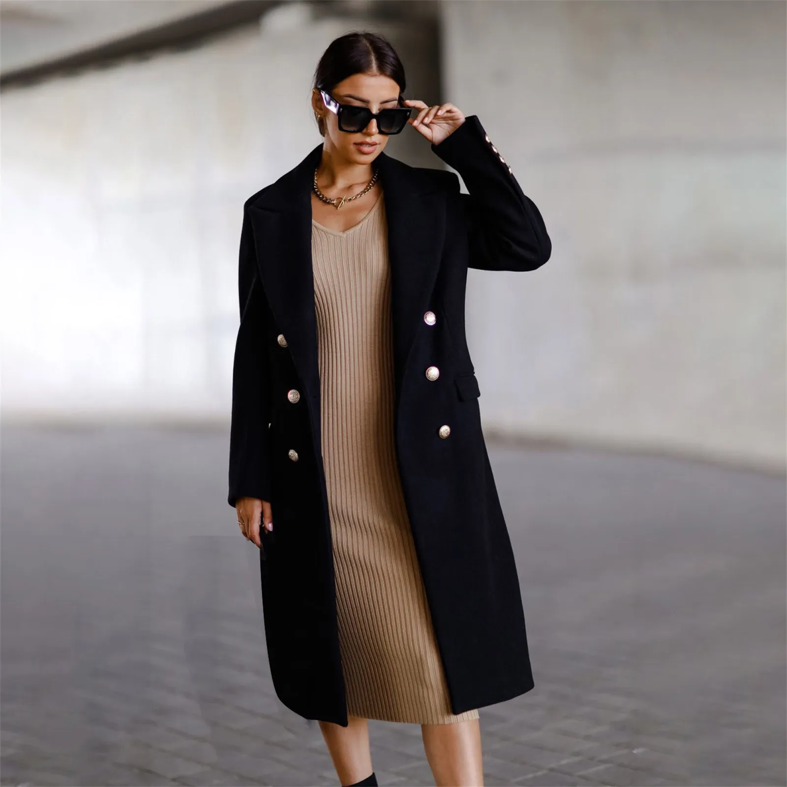 Machine Wash Womens Long Metal Wool Ladies Coats And Jackets Taupe Smock Coat For Winter From Homepro13 28.72 DHgate.Com