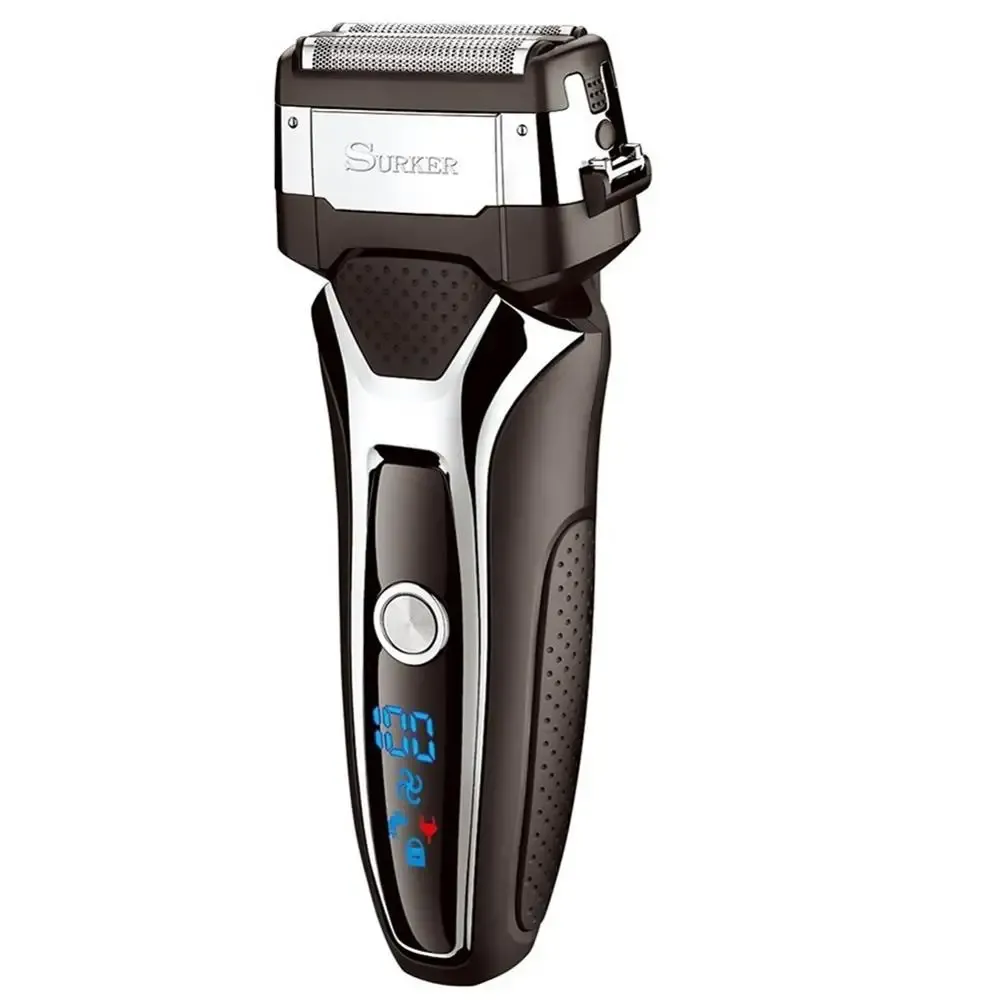 Shavers Turbo nasse trockene Elektrorasionsfeindelempfindeles Folie Männlicher Bräutigam Körper Rasierer Bart Elektra