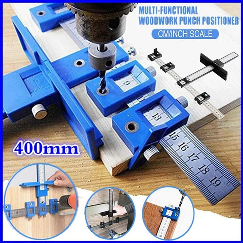 Detachable Hole Punch Jig Tool Center Drill Bit Guide Set