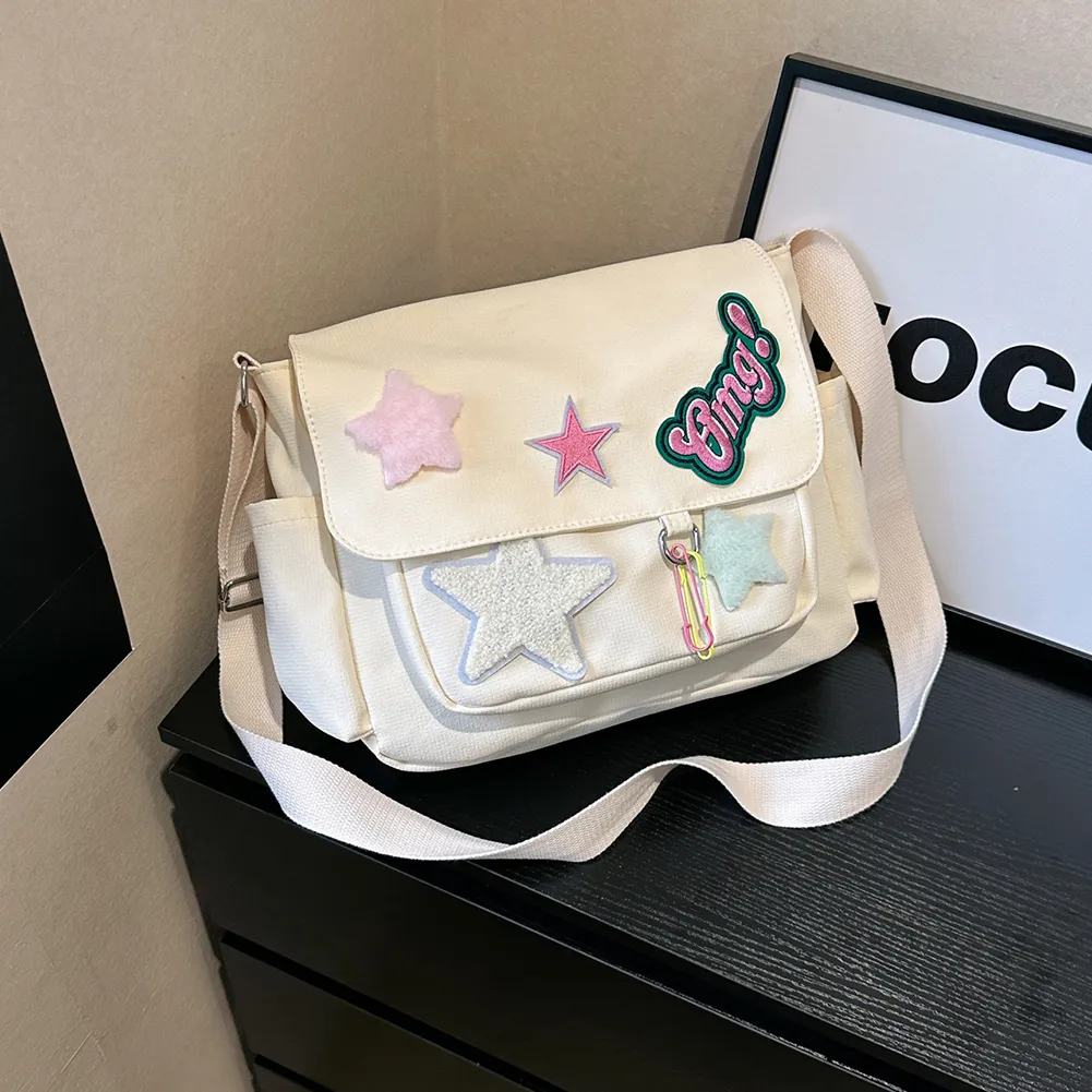 MMSC ♡ DHgate.com:Kawaii Embroidered Shoulder Bag - Vintage Style