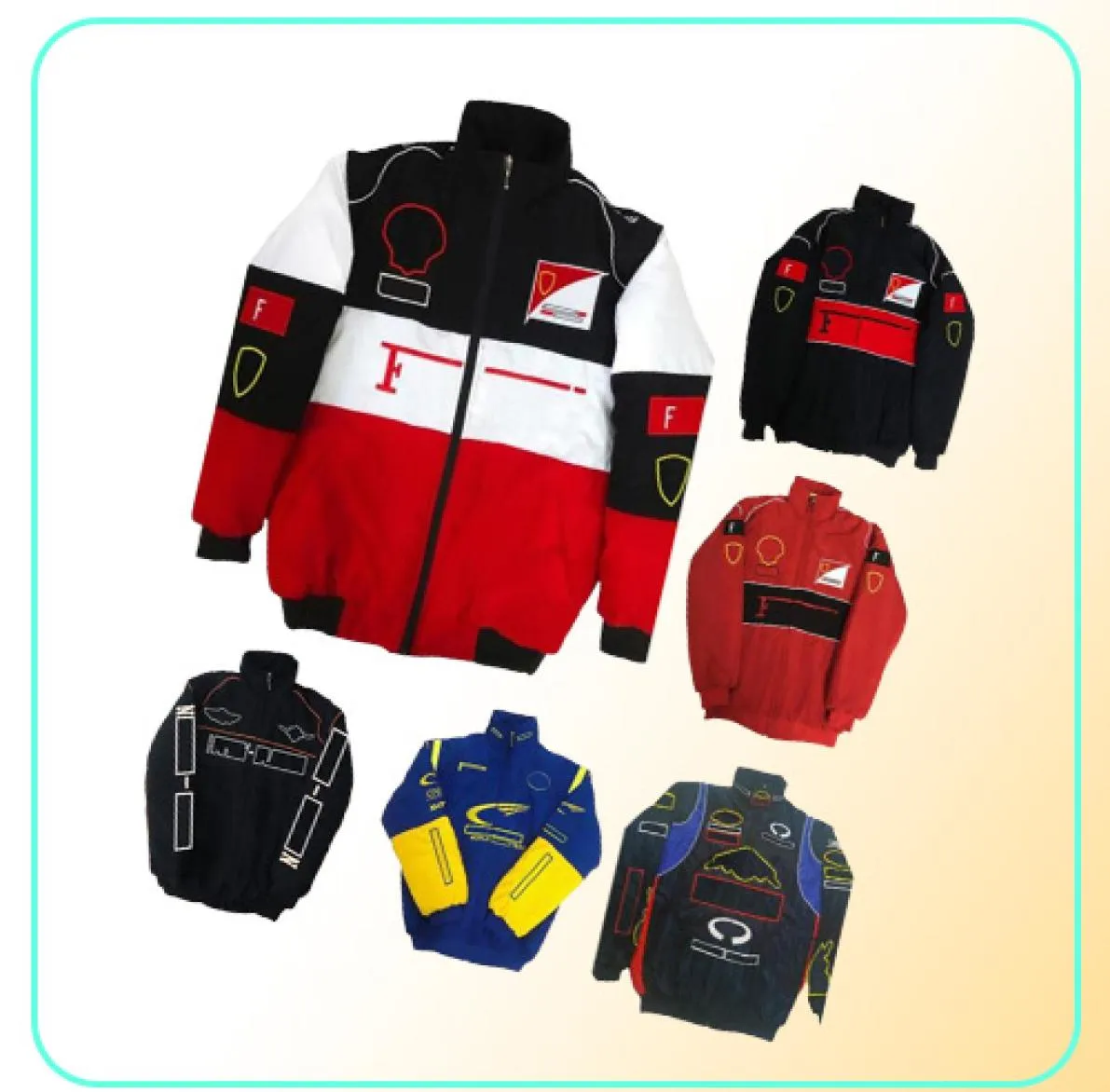 veste de course voiture d'hiver entièrement brodée Logo Coton Vêtements Coton 9838758