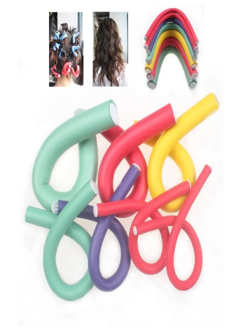 Rouleaux de cheveux Couleur aléatoire 10 PCSLOT Sponge Curler Curler Bendy Curls Tools Styling5037188