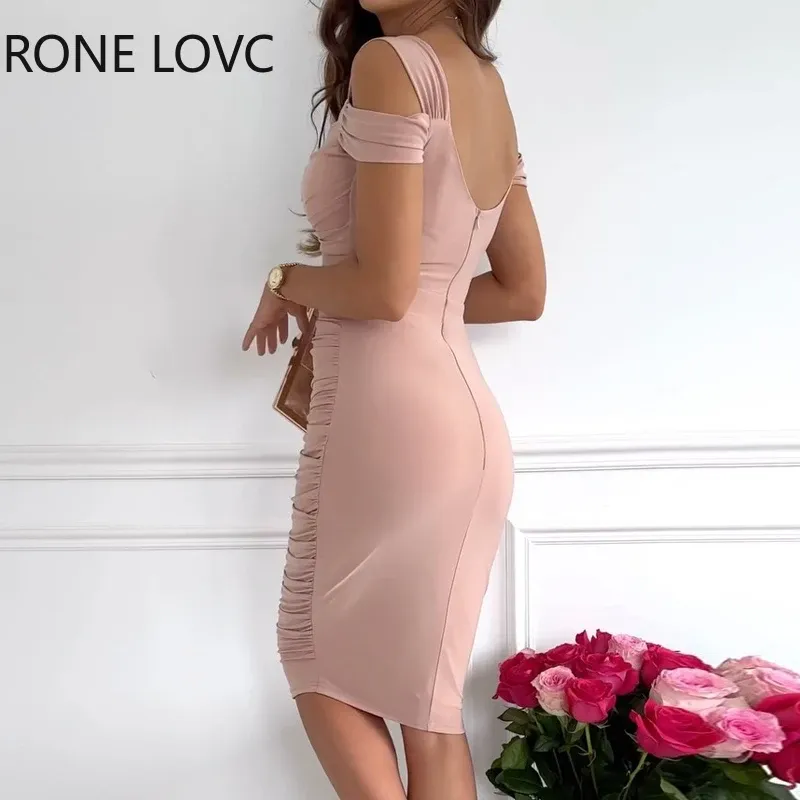 knee length dresses for ladies Lexy Lace Trim Sequin Mini Dress