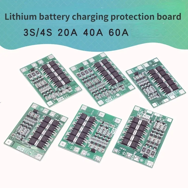 3S / 4S 40A 60A LI-ION Lithium Battery Charger Board Board 18650 BMS pour le moteur de forage 11.1V 12.6V / 14.8V 16.8V Améliorer / équilibre